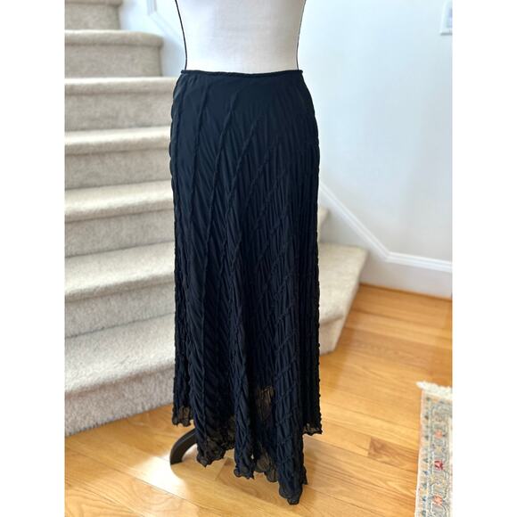 Joseph Ribkoff Black Ruched & Gathered Maxi Skirt - Picture 1 of 6